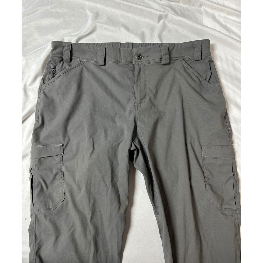 Duluth Trading Co Womens 16 Gray Dry on the Fly Cargo Crop Pants Hiking Outdoor - Picture 2 of 16